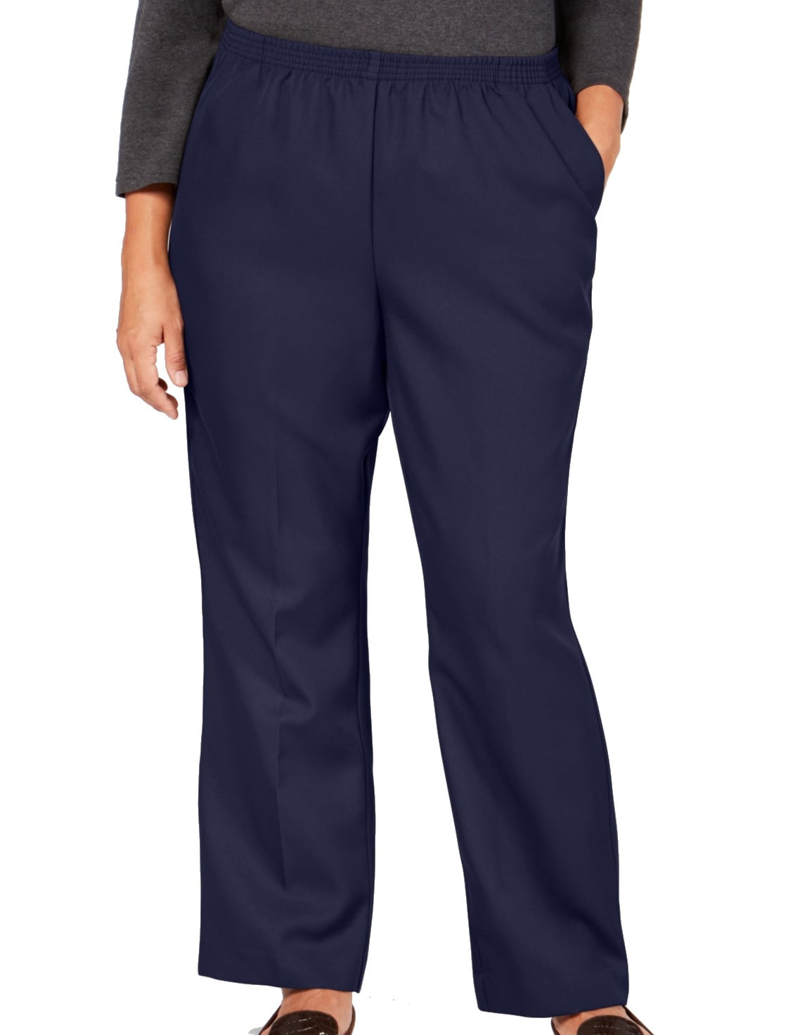 navy straight leg pants