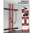 thumbnail image 5 of JoanKaren Folding Squat Rack with Barbell Bar,1000lbs Capacity Foldable Wall Mounted Power Racks,Olympic Barbell Included, 5 of 10