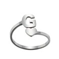 thumbnail image 1 of PVCS Bagues d'Ouverture Mode 26 Lettres Anglaises en Acier Inoxydable pour Filles Amour Bijoux Rétro, 1 of 1