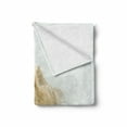 thumbnail image 2 of Horses Soft Flannel Fleece Throw Blanket, Camargue Horses in Water Oldest Breed Southern France Origin Photo, Cozy Plush for Indoor and Outdoor Use, 50" x 70", White Beige, by Ambesonne, 2 of 6