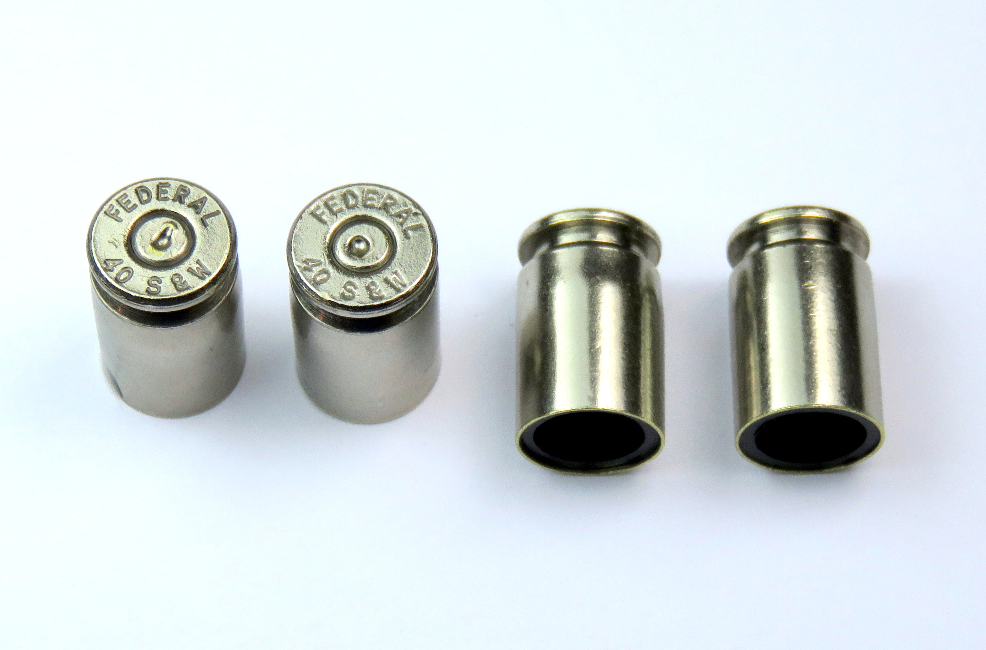 Set of 4 Bullet Valve Tire Caps for Car SILVER / NICKEL