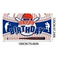 thumbnail image 3 of TIELUTT Bannière Colorée d'Anniversaire de Baseball en Tissu à Rayures Rouges et Bleues Thème Baseball pour Garçons Bannière d'Halloween Drapeau Extérieur Vol 2 Manga Chemins de Table à Café 48 Pouces de Long Bannières pour Roo, 3 of 7