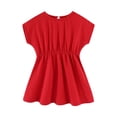thumbnail image 2 of Girls' Dresses Short Sleeve A Line Flowy Dresses Girls Graduation Dresses Size 12-18 Months, 2 of 9