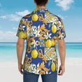 thumbnail image 4 of Disketp Hawaiian Shirts For Men,Sicilian Style Print Mens Casual Short Sleeve Button Down Shirts Beach Shirt, 4 of 7