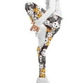 thumbnail image 4 of COEQINE Cat Yellow Grey Girls Yoga Legging High Waist Sport Pants Buttery Soft Stretch Running Leggings Pants for 4-5 Years Kids Girls, 4 of 7