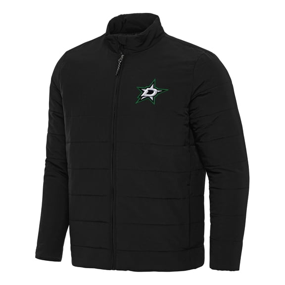 Men's Antigua Black Dallas Stars Swelter Full-Zip Puffer Jacket