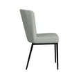 thumbnail image 5 of HomePop Channel Back Dining Chair with Metal Legs, Set of 2, Light Gray, 5 of 8