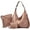 Pink, variant on CoCopeanut Hobo Tote Bag for Women Fashion Handbag Faux Leather Shoulder Bag Zipper Closure Crossbody Bag Tassel Purse Set 3pcs