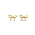 thumbnail image 3 of Tilo Jewelry 14K Yellow Gold Ribbon Bow Stud Post Earrings with Secure Screw-Backs | 8MM | Dainty Everyday Earrings for Women & Unisex, 3 of 10