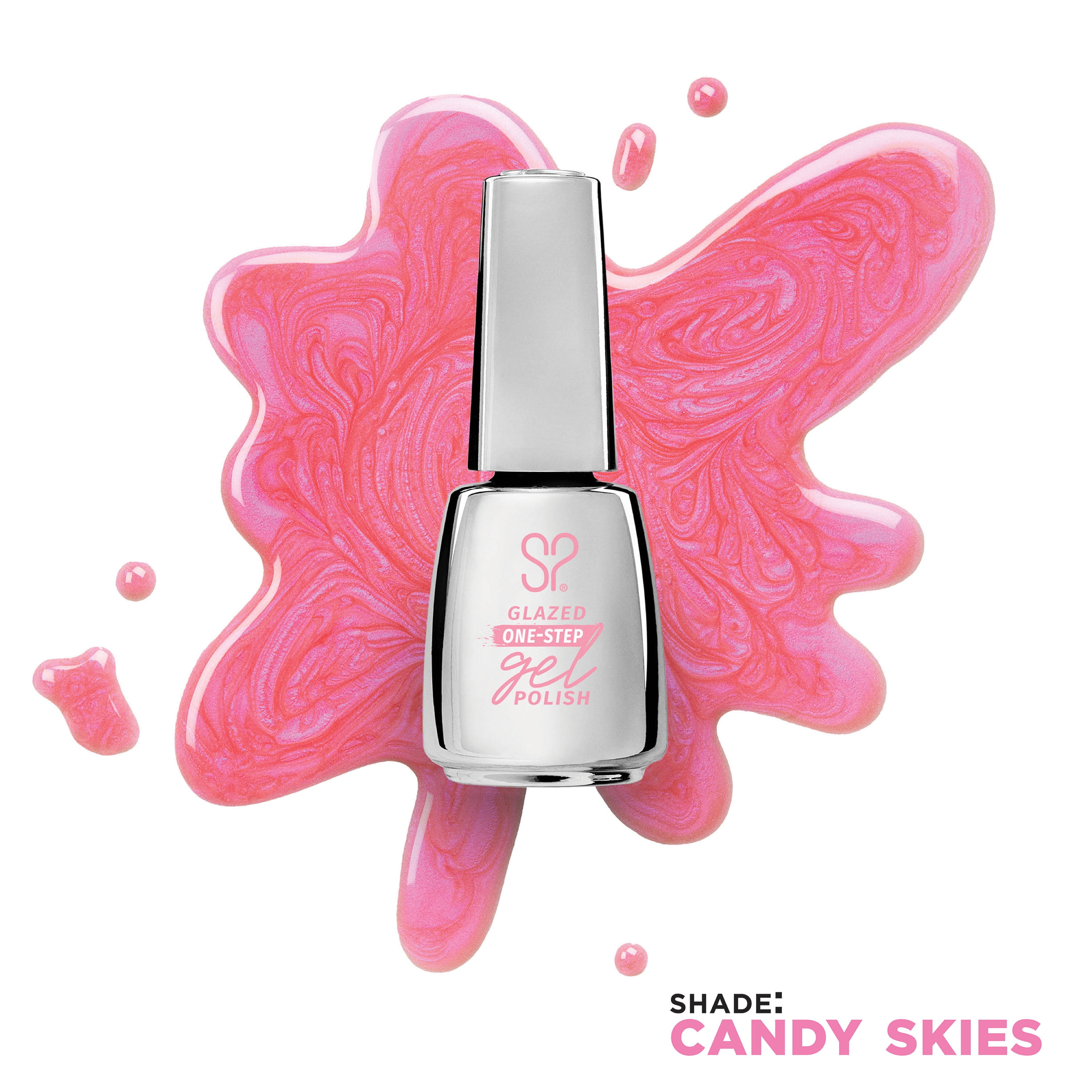 Salon Perfect Glazed One Step Gel, Candy Skies, Pink Nail Polish, 0.5 fl oz