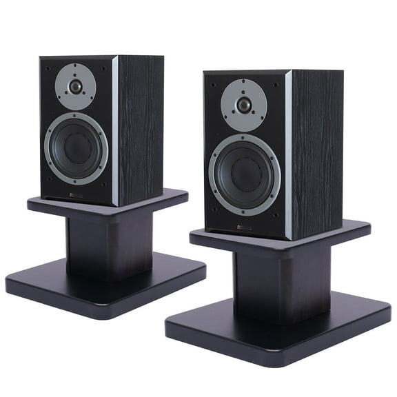 Home Speaker Stands Pair,Tabletop Speaker Stands Desktop Computer Holders Studio Monitor Stands Bookshelf Speaker Stands Speaker Stands For Surround Sound Home Theater Accessories Black Walnut