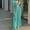 Mint Green, variant on Puff Sleeve Jumpsuits for Women Dressy Sexy Deep V Neck Wide Leg Romper One Piece Formal Business Party Long Pants