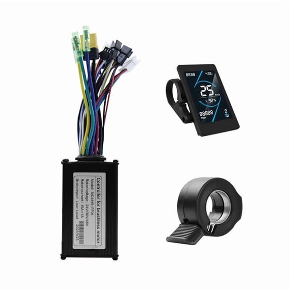 36V 48V 15A Brushless Controller T5S Meter LCD Display 130X Throttle Kit for Electric Scooter E-Bike Repair Kit