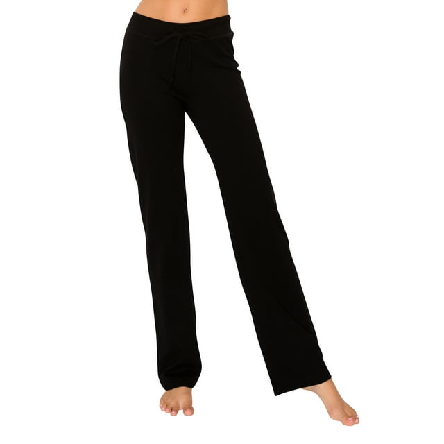 EttelLut Women's Joggers Pajama Comfy Cotton Pants Black L