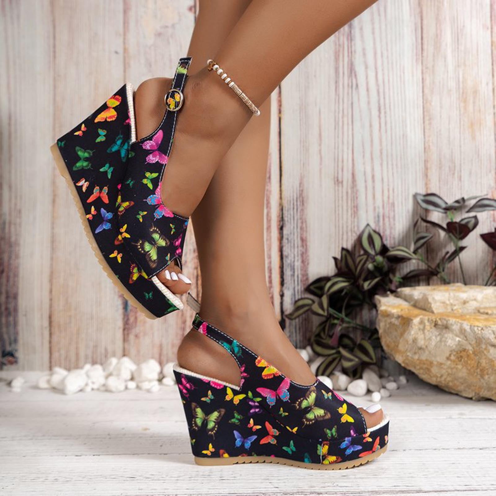 Espadrilles compensées bout ouvert hot sale