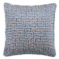 thumbnail image 3 of SAFAVIEH Basma 20" x 20" Geometric Maze Plush Pillow, Blue/Tan, 3 of 3