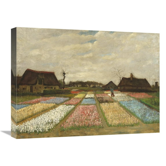 Global Gallery's 'Flower Beds in Holland' by Vincent van Gogh Stretched Canvas Wall Art