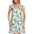 thumbnail image 1 of Fotbe Tulips Flowers Vestido de Verano sin Mangas para Mujer – Vestido Midi Línea A, Estilo Camiseta Floral, Vestido Playero Casual y Fluido, 1 of 7
