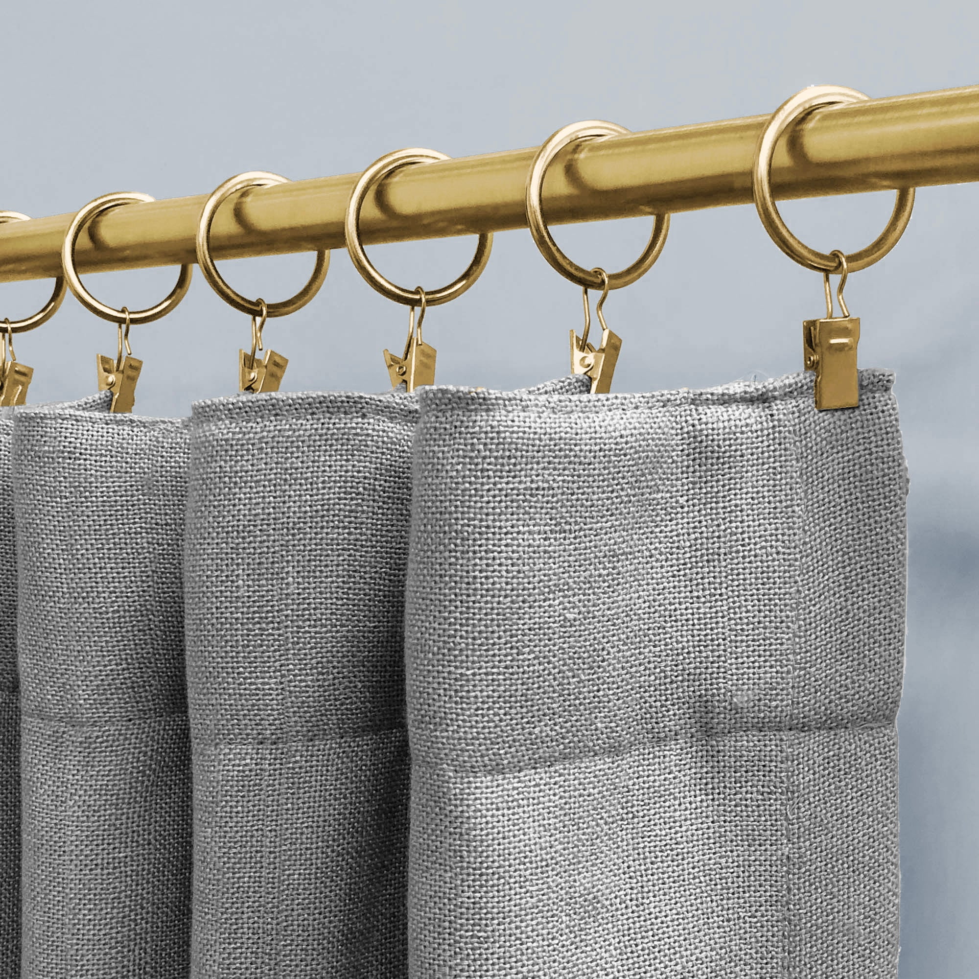 Lumi Home Furnishings 1-1/2 in. Clip Rings For 1 in. Curtain Rods