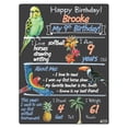 thumbnail image 2 of Cohas Tropical Bird Theme Birthday Milestone Chalkboard, 9 by 12 inches, 3 Pastel Markers, 2 of 6