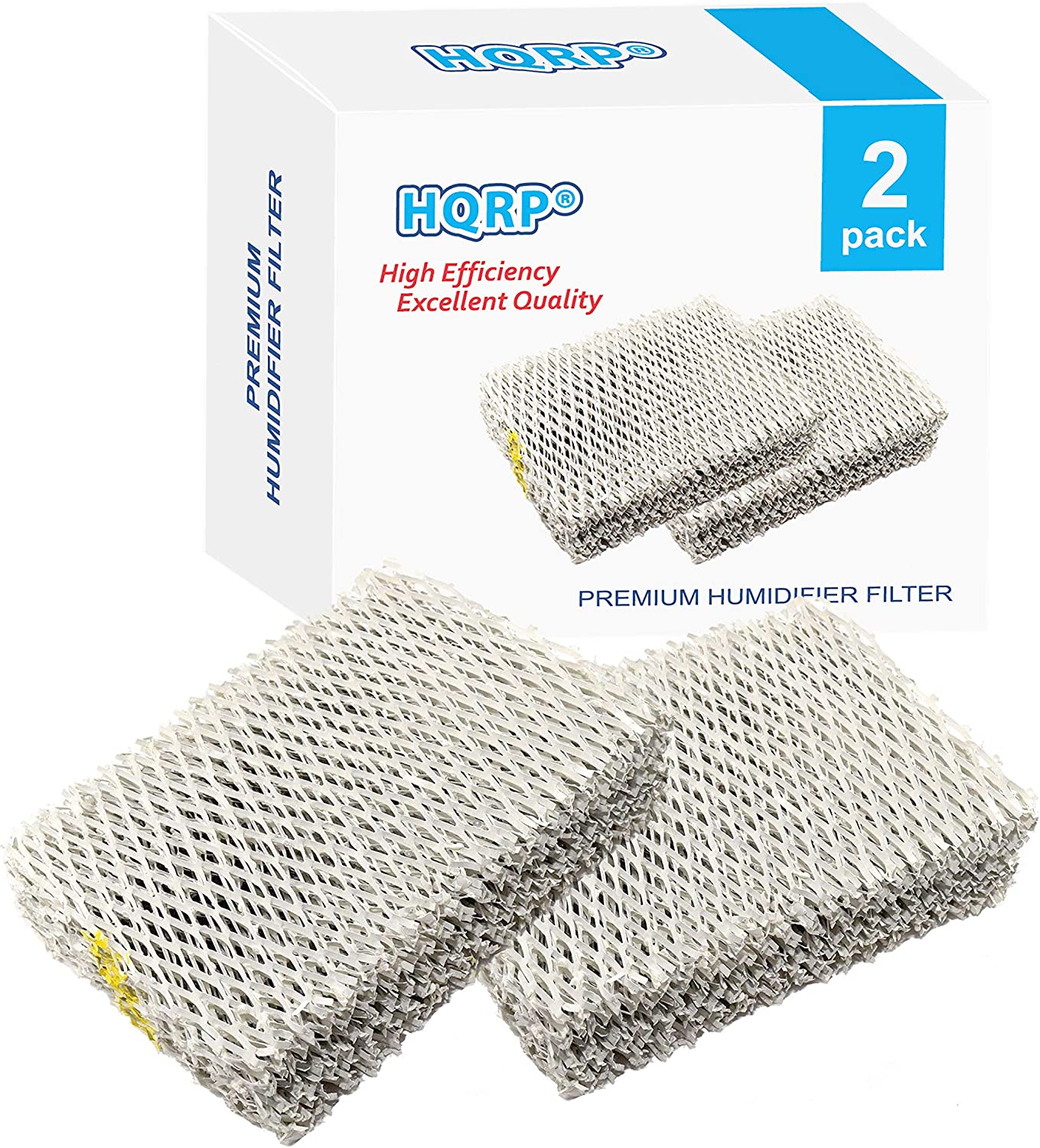 HQRP 2-Pack Wick Filter for Hunter 37201, 37202, 37222, 37223, 36202 CareFree Humidifiers, 31941 94124