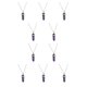 thumbnail image 3 of sweethay Hexágono columna encanto joyería vacaciones colgantes colgantes cristal encantos artesanía decoraciones púrpura oscuro Morado oscuro 10piezas sweethay CBP468320, 3 of 4