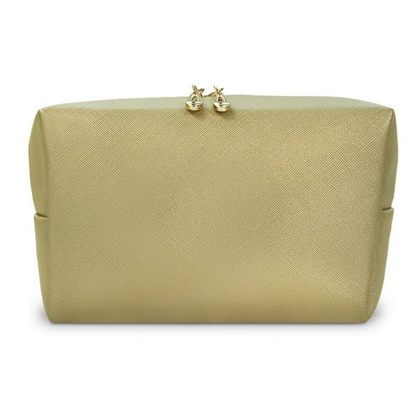 Bolsa de viaje portátil para cosméticos, bolsa de cosméticos pequeña, portátil, para mujer, de PU, impermeable, bolsa de almacenamiento de cosméticos