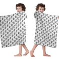 thumbnail image 4 of Black Bigfoot Pattern Hooded Bath Towel，50"x30" for Ages 3 To 12 Kids, Quick Dry Lightweight Soft Microfiber Hood Beach Towel Cover Up for Kids, 4 of 7