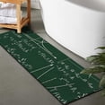 thumbnail image 2 of Math Equations Calculus Formulas Green Pattern Bathroom Rugs Mat,Non Slip Microfiber Bathroom Rug,Rubber Backing,Soft Bathroom Mats for Bathroom Floor,Tub and Shower,47x17in(120x43cm), 2 of 5