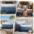 thumbnail image 4 of Outdoor Pillow Covers 18x18 Set of 2, Navy Blue Ombre Waterproof Patio Throw Pillow Covers for Couch Sofa Chair, Modern Abstract Art Texture Decorative Pillowcases for Throw Pillows, 4 of 9