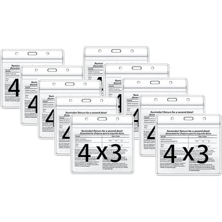 10 Pack Heavy Duty Badge Holders ,Horizontal Badge ID Name Tag ,Card ...