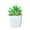 F, variant on Artificial Cactus Plants Potted in Square White Pots, Mini Fake Greenery for Home Bathroom Desk Shelf Decor, Realistic Small Cactus Plant Decoration, 1 Artificial Cactus Planter