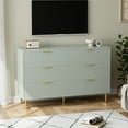 thumbnail image 6 of 6 Drawer Dresser, Wood Chest of Drawers Organizer Storage with Gold Handle, Large Storage Cabinet, Modern Design Dresser for Bedroom, Living Room, Closet, Hallway, Entryway, Green, 6 of 6
