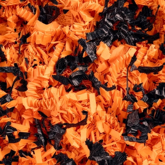 American Greetings 3 oz Fall Orange & Black Shredded Tissue Paper (12.0 in. x 7.1875 in.)