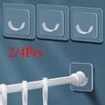 thumbnail image 2 of 4 Pcs Self-Adhesive Curtain Rod Bracket Wall Drapery Hook Holder Pole Brackets, 2 of 3