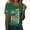 Green, variant on Women’s Short Sleeve 4th of July Freedom Top Cotton 250th Anniversary Usa T Shirt Short Sleeve American Flag Retro Graphic Tee
