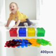 thumbnail image 3 of Milaget Transparent Assorted Colored Bingo Chips Playing Cards Game Tokens Child Math Assort Jar 400 Chips, 3 of 7