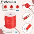 thumbnail image 2 of Cord Lock Kit 54.68 Yards Tubular Synthetic Rubber Cord 6 Pcs Plastic Cord Locks for Drawstring Cord Stop Elastic Shoelace Lock Fastener Slider DIY, 2 of 9