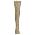 thumbnail image 6 of BLISSFUL STEP Women's Boots Glitter Point Toe Stiletto Heels Over The Knee High Boots Gold 7, 6 of 8