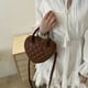 thumbnail image 4 of Bolso de hombro con forma de corazón bolso cruzado acolchado para mujer (marrón claro), 4 of 7