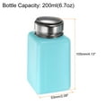 thumbnail image 2 of Dispensadores de alcohol solvente Uxcell de 200 ml (6.8 oz) con bomba de dispensación de líquido de presión hacia abajo con tapa de acero inoxidable, azul, 2 of 6