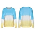 thumbnail image 4 of Womens Round Neck Long Sleeve Tops Loose Casual Pullover with Pockets Winter Tie-Dye Sweatshirt, 4 of 6