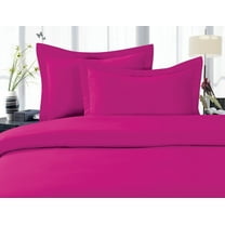Elegant Comfort Bed Sheets California King Pink Solid Print 1800 SeriesMicrofiber