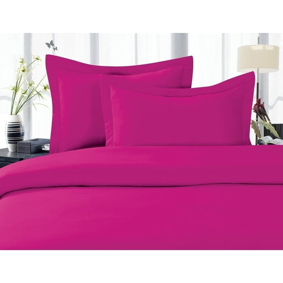 Elegant Comfort Bed Sheets California King Pink Solid Print 1800 SeriesMicrofiber
