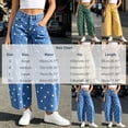 thumbnail image 3 of Hvogkswy Women High Waist Polka Dot Cropped Wide Leg Jeans Trendy Stretch Denim Pants Washed Vintage Casual jeans for 2026, 3 of 9