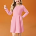 thumbnail image 5 of Kogui Girls Dresses Long Sleeve Fall Girls Fall Dress Long Sleeve Casual Winter Midi Dresses Size 9-10 (Pink,9-10 Years), 5 of 9