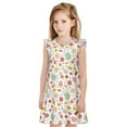 thumbnail image 1 of Fotbe Dessert Vestido de Dormir para Niñas de 3 a 10 Años, Mangas Cortas, Estilo Princesa, Pijama Camisón con Mangas Voladas-Small, 1 of 6