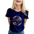thumbnail image 3 of yunLCZ Women Shirts Women Daily Casual Printed Short Sleeve O Neck T Shirt Tops, 3 of 4