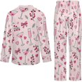 thumbnail image 6 of HPINK-T Pajama Sets for Womens Cute Leopard Spots Loose Button Down Long Sleeve Shirts And Pants Set, 6 of 12