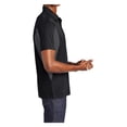 thumbnail image 3 of Yellow Rooster Mens Side Blocked Micropique Sport-Wick Polo Black/ Iron Grey S, 3 of 7